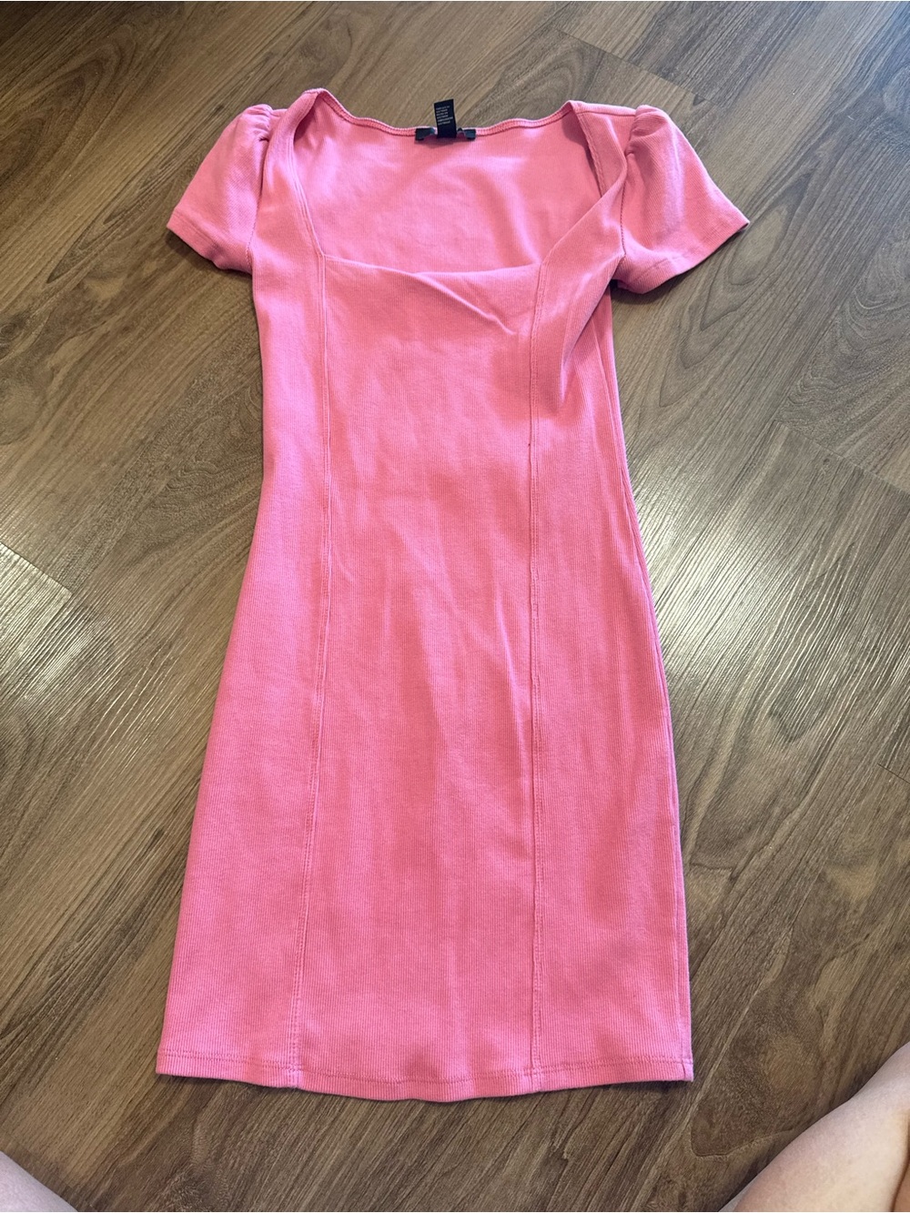 Forever 21 Pink Short-Sleeve Bodycon Mini Dress